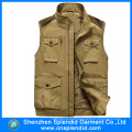 Chine Wholesale Hommes Polaire Hiver Marron Denim Gilet